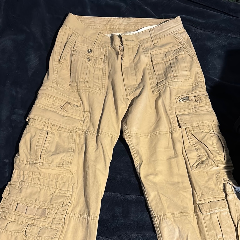 Men’s Tan Military Style Cargo Pants